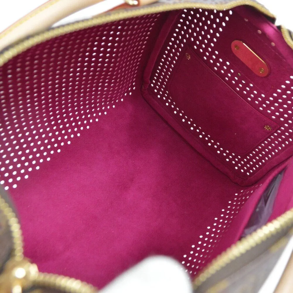 Auth LOUIS VUITTON SPEEDY 30 HAND BAG FUCHSIA MONOGRAM PERFO CANVAS - Picture 14 of 16
